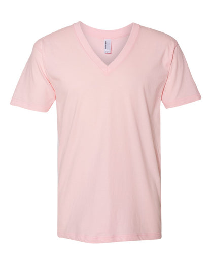 American Apparel Unisex Fine Jersey V-Neck Tee 2456W #color_Light Pink