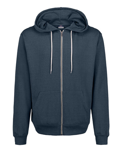 MV Sport Unisex Retro Heather Full-Zip Hooded Sweatshirt 2349 #color_Indigo Pepper Heather