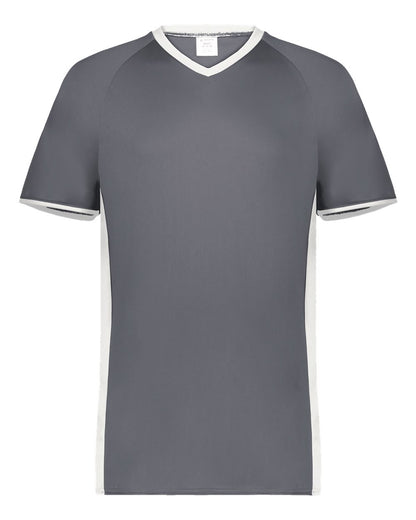 Augusta Sportswear Cutter V-Neck Jersey 6907 #color_Graphite/ White