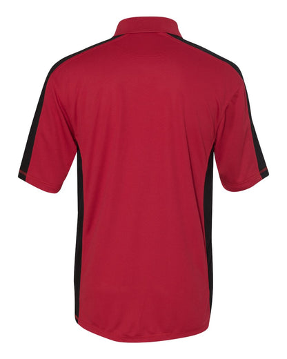 Sierra Pacific Men's Colorblocked Moisture Free Mesh Polo 0465 #color_Red/ Black
