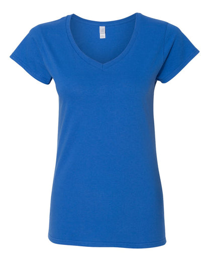 Gildan Women's Softstyle® V-Neck T-Shirt 64V00L #color_Royal