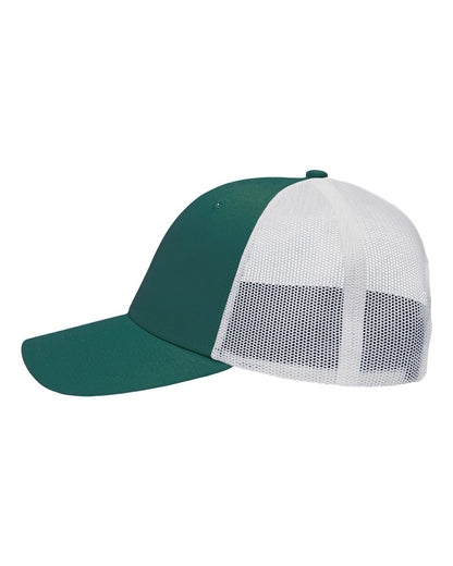 Sportsman Traditional Lo-Pro Mesh Back Trucker Fit Cap SP1450 #color_Chino Forest Green/ White
