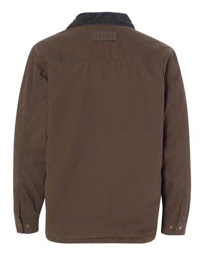 DRI DUCK Endeavor Canyon Cloth™ Canvas Jacket with Sherpa Lining 5037 #color_Tobacco