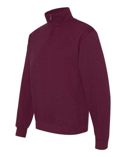 JERZEES Unisex Nublend® Cadet Collar Quarter-Zip Sweatshirt 995MR #color_Maroon