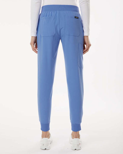 Jaanuu Women's Petite Sizes Silex Knit-Waist Scrub Joggers W20003P #colormdl_Ceil Blue