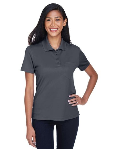 CORE365 Women's Origin Performance Piqué Polo with Pocket 78181P #colormdl_Carbon