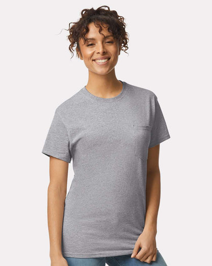 Gildan Unisex Ultra Cotton® Pocket T-Shirt 2300 #colormdl_Sport Grey
