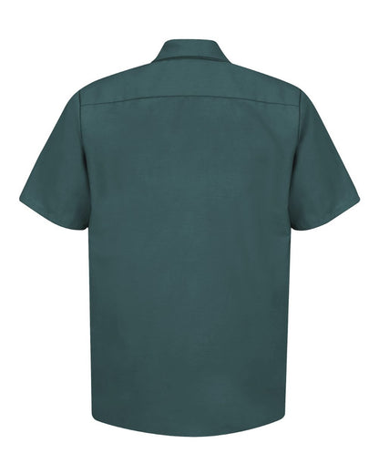 Red Kap Men's Tall Industrial Short Sleeve Work Shirt SP24T #color_Spruce Green