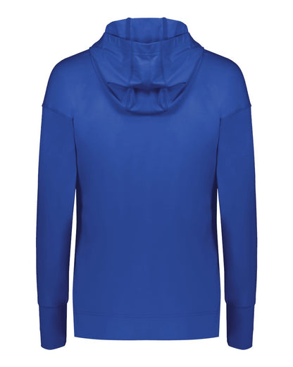 Holloway Women's Eco Revive™ Ventura Soft Knit Hooded Sweatshirt 222798 #color_Royal