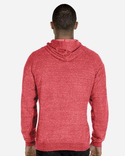 JERZEES Unisex Snow Heather French Terry Raglan Hooded Sweatshirt 90MR #colormdl_Red
