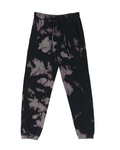 Dyenomite Premium Fleece Bleach Wash Sweatpants 875BW #color_Anubis