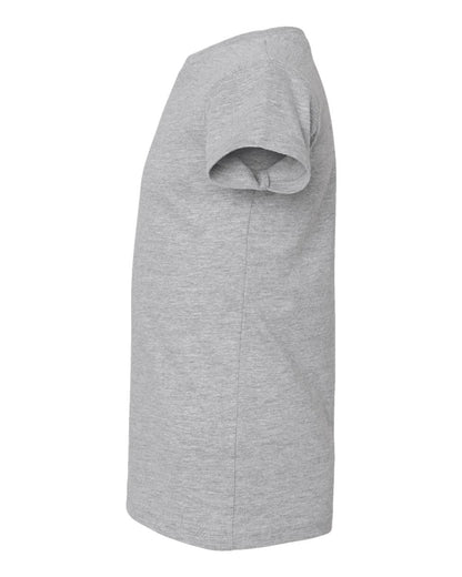 Rabbit Skins Toddler Girls Fine Jersey Tee 3316 #color_Heather