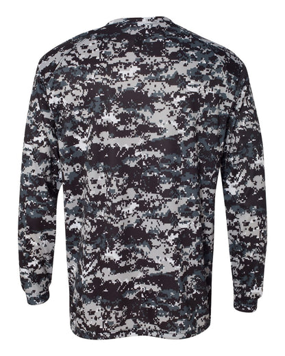 Badger Digital Camo Long Sleeve T-Shirt 4184 #color_Black Digital