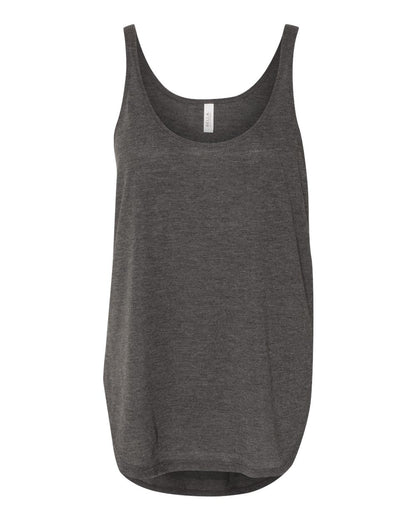 BELLA + CANVAS Women's Flowy Tank with Side Slit 8802 #color_Dark Grey Heather