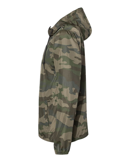 Independent Trading Co. Men's Lightweight Windbreaker Full-Zip Jacket EXP54LWZ #color_Forest Camo