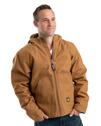 Berne Apparel Men's Tall Heritage Duck Hooded Jacket HJ65T #colormdl_Brown Duck