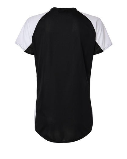 Augusta Sportswear Women's Cutter Jersey 1522 #color_Black/ White