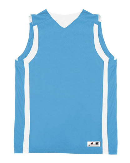 Alleson Athletic Youth B-Core B-Slam Reversible Tank Top 2551 #color_Columbia Blue/ White