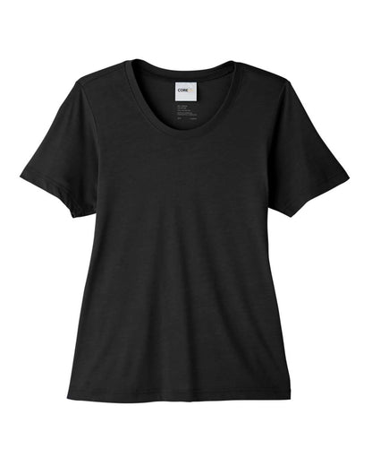 CORE365 Women's Fusion ChromaSoft™ Performance T-Shirt CE111W #color_Black