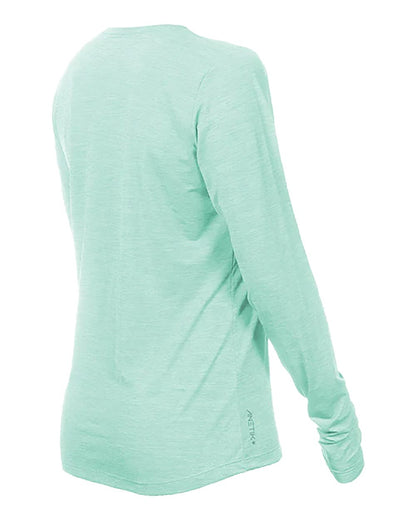 ANETIK Women's Breeze Tech Long Sleeve T-Shirt WSBRZL0 #color_Seafoam Heathered