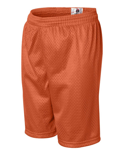 Badger Youth Pro Mesh 6" Shorts 2207 #color_Burnt Orange