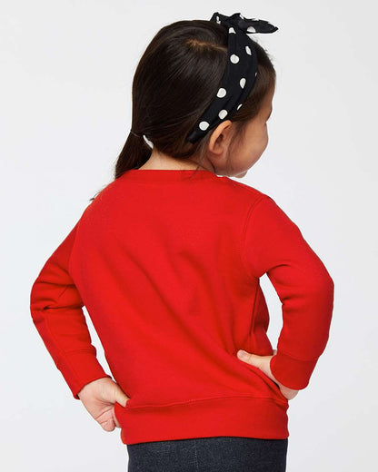 Rabbit Skins Toddler Fleece Crewneck Sweatshirt 3317 #colormdl_Red