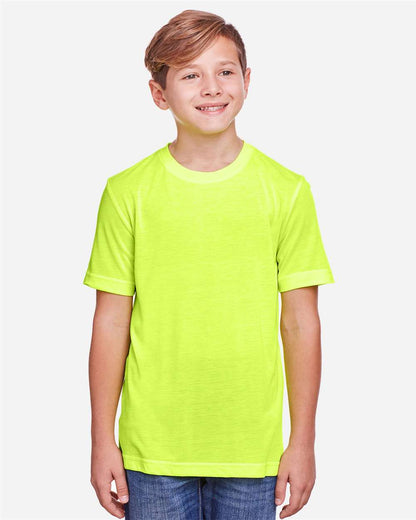 CORE365 Youth Fusion ChromaSoft™ Performance T-Shirt CE111Y #colormdl_Safety Yellow