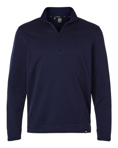 Under Armour Men's Storm Sweater Fleece Quarter-Zip Pullover 1383256 #color_Midnight Navy/ White
