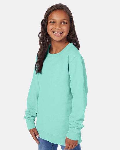 ComfortWash by Hanes Garment-Dyed Youth Crewneck Sweatshirt GDH475 #colormdl_Mint