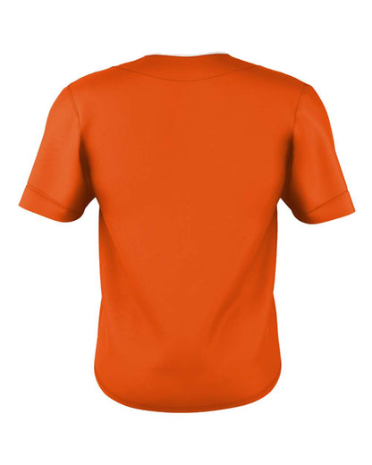 Alleson Athletic Two Button Mesh Baseball Jersey With Piping 52MTHJ #color_Orange/ White