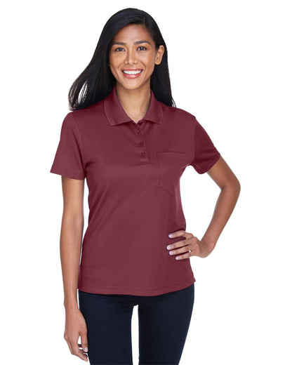 CORE365 Women's Origin Performance Piqué Polo with Pocket 78181P #colormdl_Burgundy