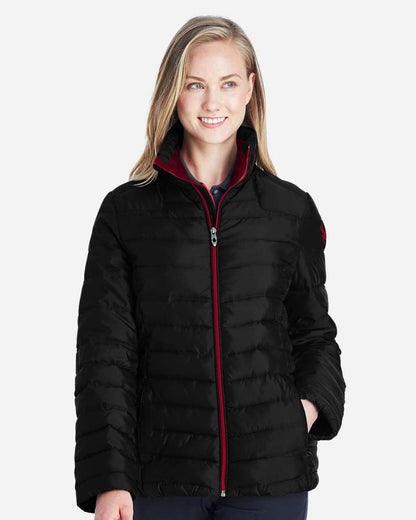Spyder Women's Insulated Puffer Jacket 187336 #colormdl_Black/ Red