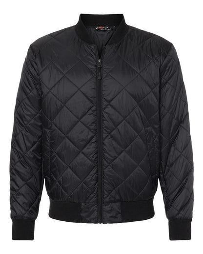 Weatherproof Men's HeatLast™ Quilted Packable Bomber 21752 #color_Black