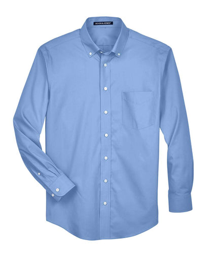 Devon & Jones Men's Crown Collection® Oxford Woven Dress Shirt D630 #color_Light Blue