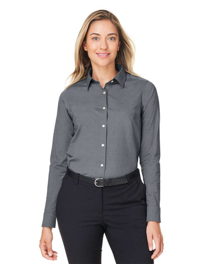 Devon & Jones Women's CrownLux Performance® Spencer Poplin Dress Shirt DG505W #colormdl_Graphite Melange