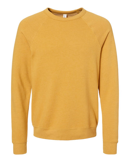 BELLA + CANVAS Sponge Fleece Raglan Crewneck Sweatshirt 3901 #color_Heather Mustard