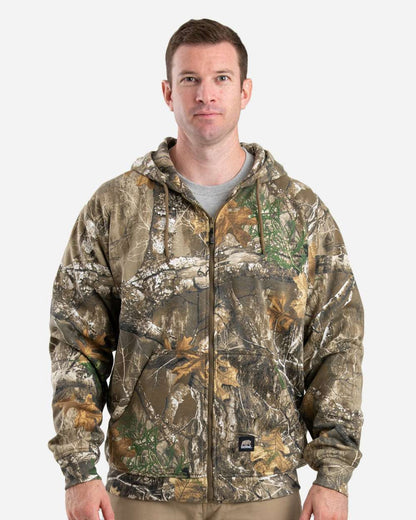 Berne Apparel Men's Tall Heritage Thermal-Lined Full-Zip Hooded Sweatshirt SZ101T #colormdl_Realtree Edge