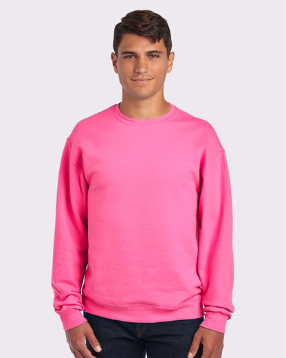 JERZEES Unisex NuBlend® Crewneck Sweatshirt 562MR #colormdl_Neon Pink
