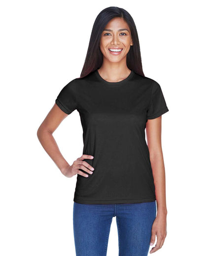 UltraClub Women's Cool & Dry Sport Performance Interlock T-shirt 8420L #colormdl_Black