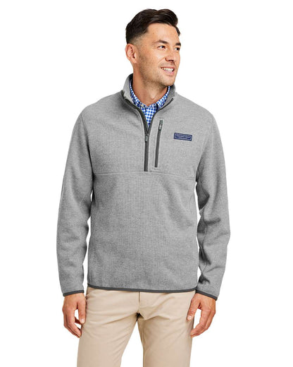 vineyard vines Men's Mountain Sweaterfleece Quarter-Zip Pullover K004694 #colormdl_Ultim Grey