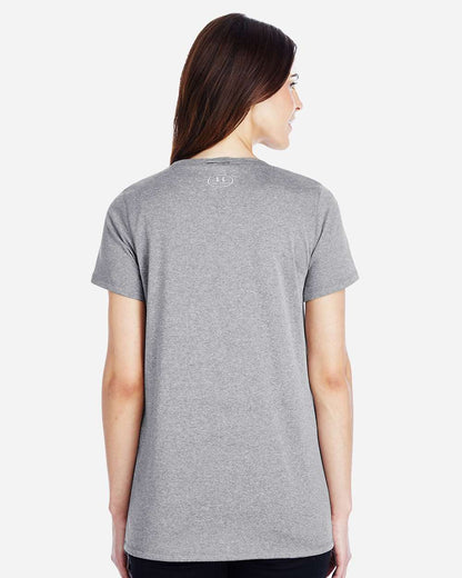 Under Armour Women's Locker 2.0 T-Shirt 1305510 #colormdl_True Grey Heather/ Black