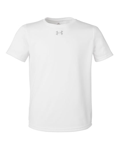 Under Armour Youth Tech™ Team T-Shirt 1377487 #color_White/ Mod Grey