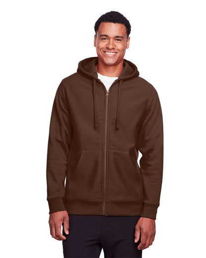 Team 365 Unisex Zone HydroSport™ Heavyweight Full-Zip Hooded Sweatshirt TT95 #colormdl_Sport Dark Brown