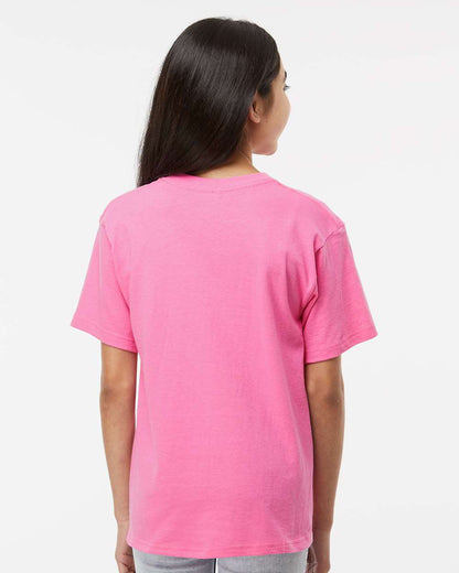M&O Youth Gold Soft Touch T-Shirt 4850 #colormdl_Azalea
