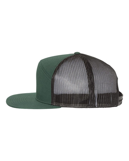 Richardson Seven-Panel Trucker Cap 168 #color_Dark Green/ Black