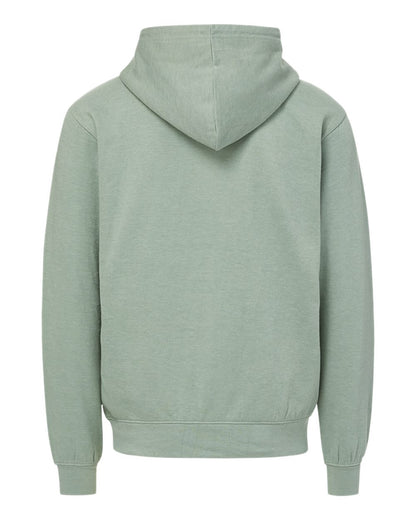 MV Sport Unisex Retro Heather Full-Zip Hooded Sweatshirt 2349 #color_Greenstone