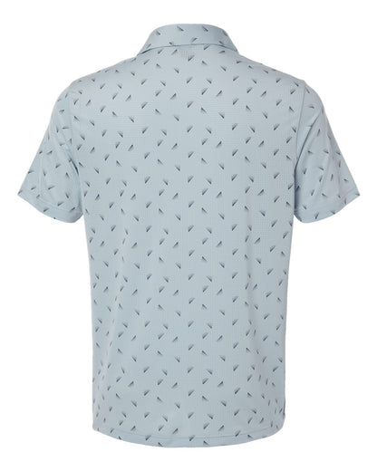 Adidas Men's Ultimate365 Mesh Print Polo A2012 #color_Wonder Blue/ Collegiate Navy