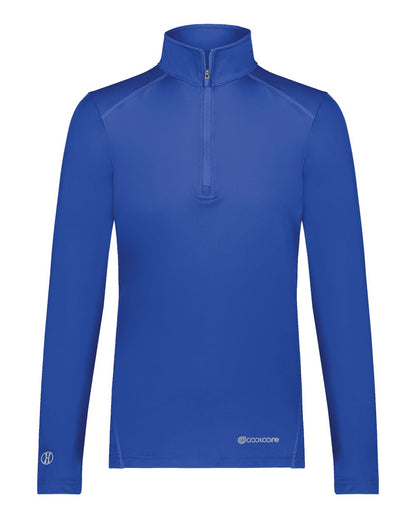 Holloway Women's CoolCore® Quarter-Zip Pullover 222340 #color_Royal