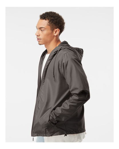 Independent Trading Co. Men's Lightweight Windbreaker Full-Zip Jacket EXP54LWZ #colormdl_Graphite