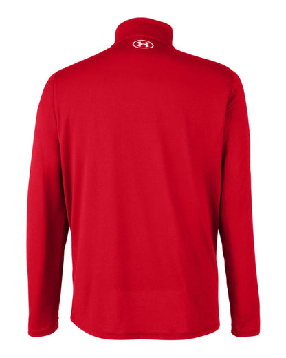 Under Armour Men's Team Tech™ Quarter-Zip Pullover 1376844 #color_Red/ White